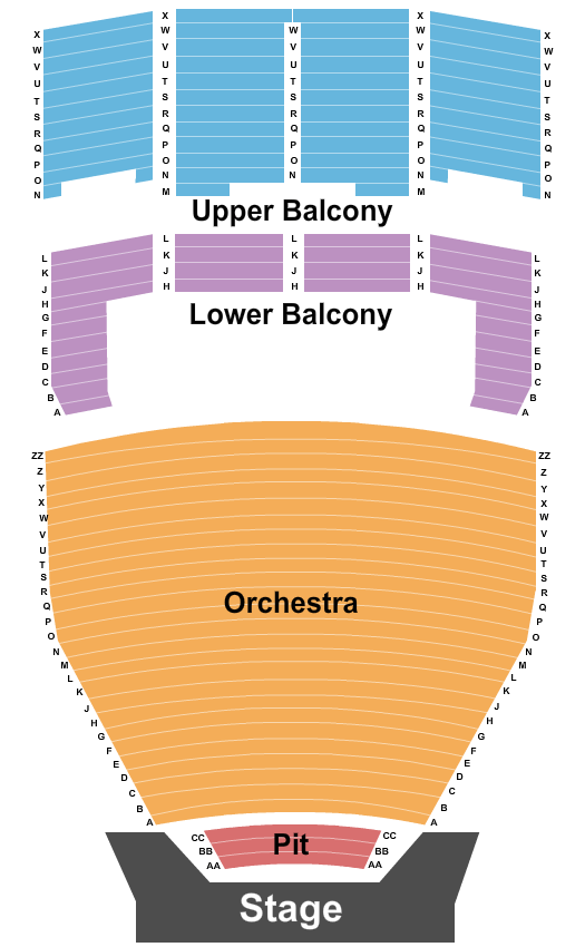 Saroyan Theatre Come From Away Seating Chart